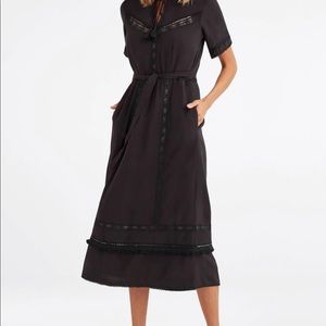 NWOT VETTA capsule The Lace Midi dress XS black